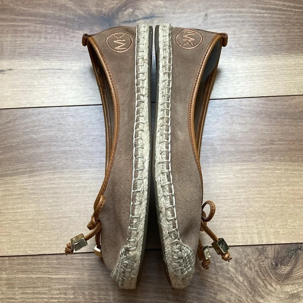 MICHAEL Michael Kors Meg Brown Suede Espadrilles.